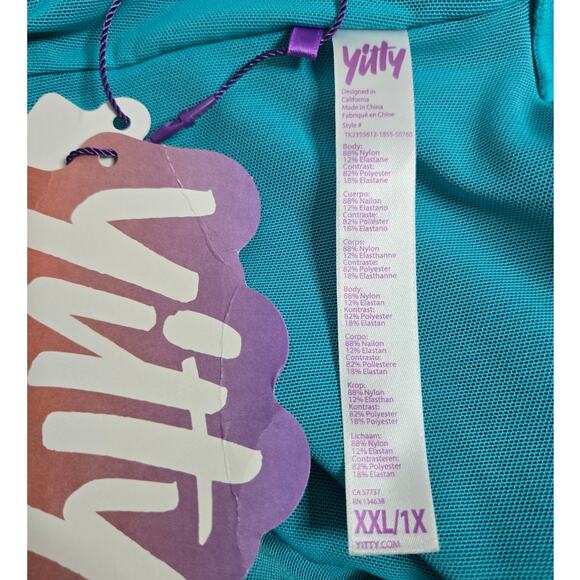 Yitty Black Major Label Cut-Out One Shoulder Athletic Crop Top NEW Womens XXL 1X - Picture 7 of 9